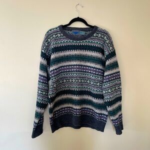 Vintage Etchings 100% Shetland Wool Sweater